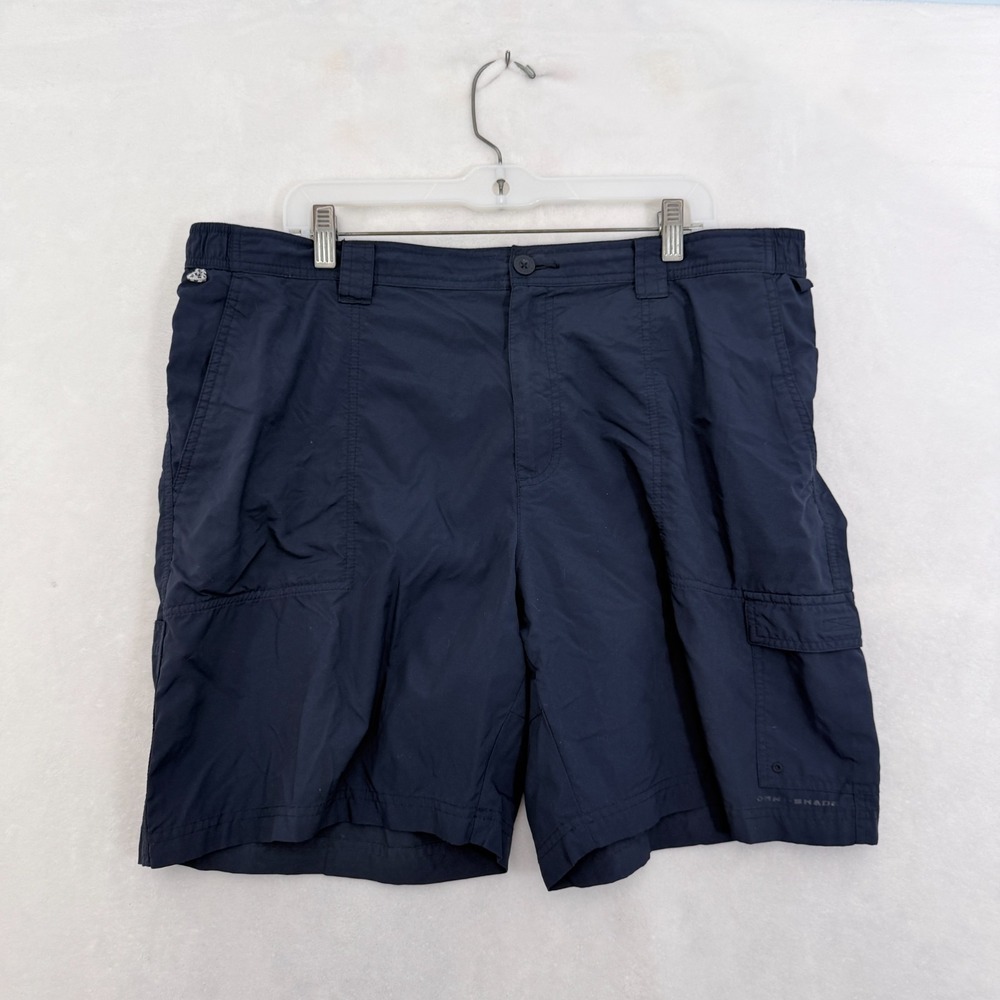 Columbia PFG Cargo Shorts Mens 40 Blue Outdoor Performance Fishing Lightweight